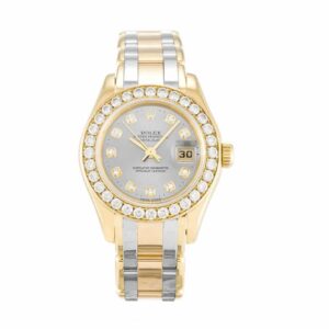 Photo of Rolex Tridor Pearlmaster Ladies Gold & Diamond 80298-0048 Replica