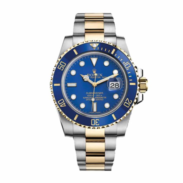 Photo of Rolex Submariner Date Two Tone Blue Dial 16613 Replica